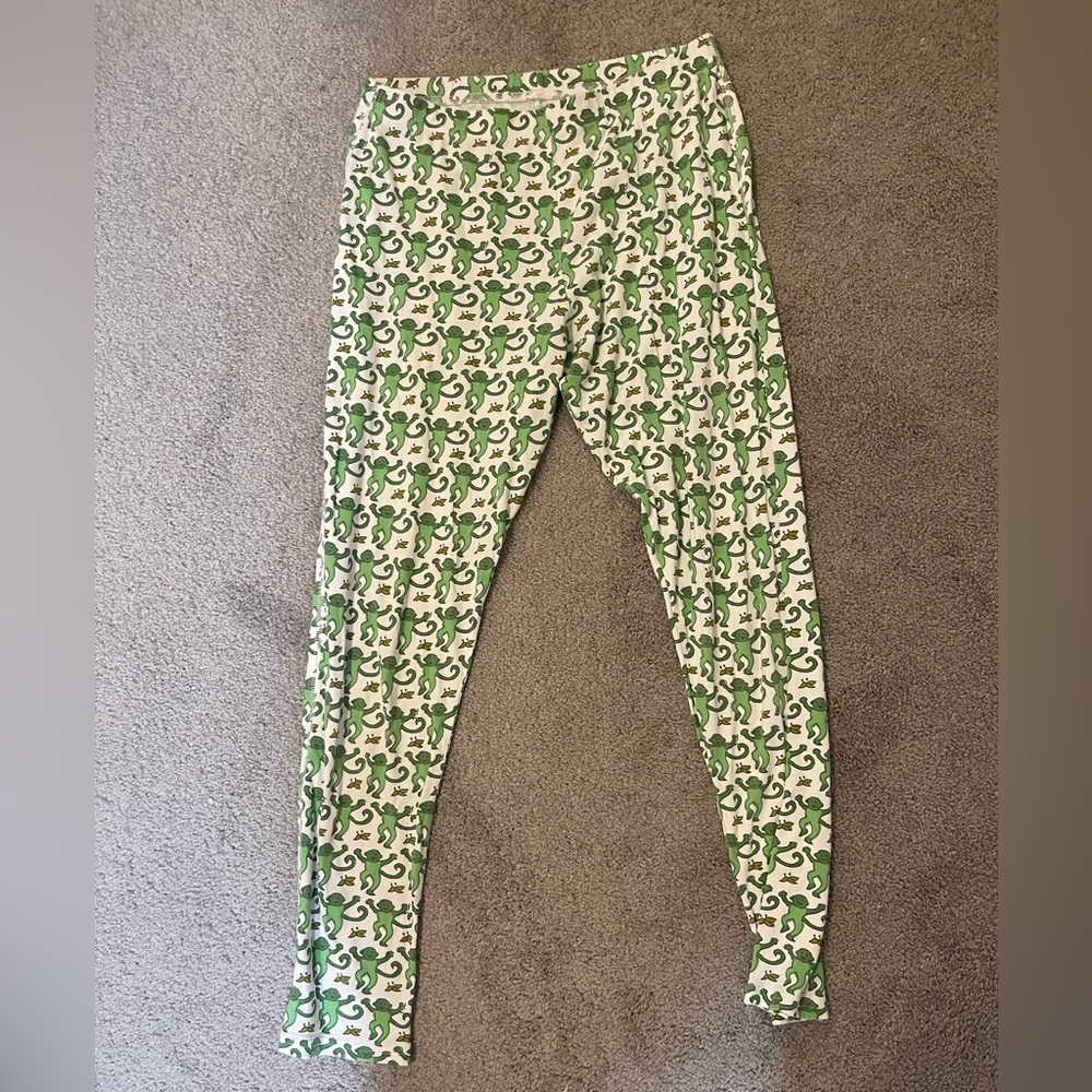 Roller Rabbit Pajama Pants - Light Green Monkeys